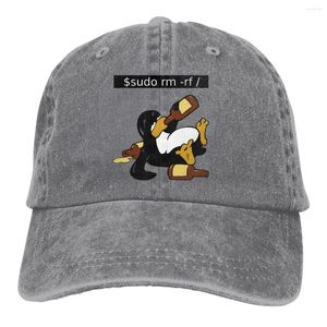 Ball Caps Command Baseball Peaked Cap Linux Operating System Tux Penguin Sun Shade Hats For Men
