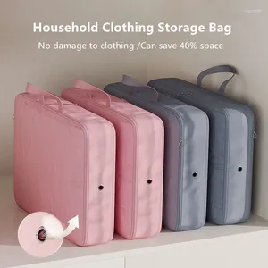 Förvaringspåsar vikbar väska bärbar hushåll ner jacka dubbel dragkedja påsäck kompression handväska dammtät fuktsäker arrangör