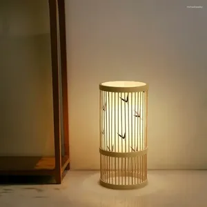 Lampy stołowe Bambusa biurka wtyczka podłoga herbahouse gościnny życie Latarn Creative Chinese Japończyka