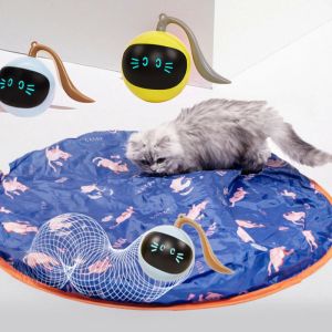 Spielzeug automatisch rotierende Katzenspielzeug elektrische Katzen -Plattenspieler Katzenspielzeug lustige Katze Undercover bewegungsgeschlagenes Hollspielzeug Spielzeugkatze Lieferungen