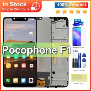 Skärmar 6.18 '' Original POCO F1 LCD -skärm för Xiaomi Pocophone F1 LCD Display Pekskärm Digitizer Assembly för Xiaomi PocophoneF1