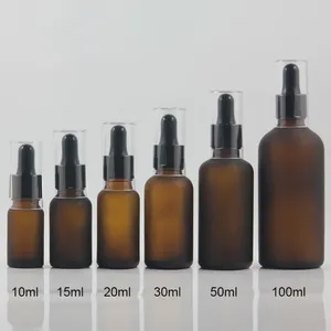 Storage Bottles Sell Refillable Portable Cosmetic Packaging Glass Dropper Bottle Empty 20ml Liquid Essential Oil For Perfume