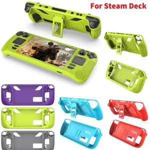 Cases Silicone Console Protector Anti Slip Soft Shell Protective Case Cover with Bracket Replacement Accessories for Steam Deck