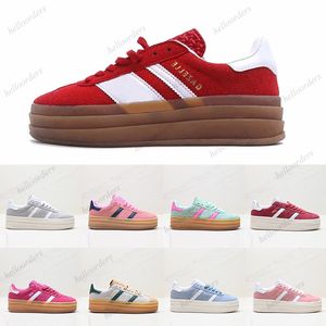 Дизайнерские женские оригиналы Gazzelle Bold Glow Casual Shoes Platform Low Board Shoes White Blue Pink Red Cyan Size 36-40