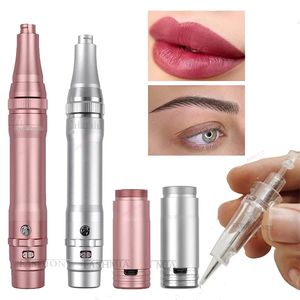 Máquina de maquiagem permanente sem fio MicroShading Professional PMU Machine Tattoo Pen Gun Kit para Lip de Eyeliner Miroblading de Miobrow 240416