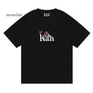 Kith Mens Shirt Summer Mens Designer T Shirts Trends Brand Rabbit Paper Cutting Spider Print Round Neck Roose Castary Cotton Tシャツ男性と女性グラフィックティー9523