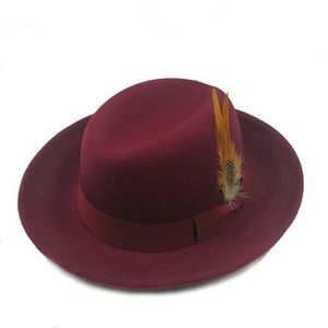 Шляпа шляпы широких краев ковша шляпы гамбургер шляп Web Trilby Classic Fedora Stat