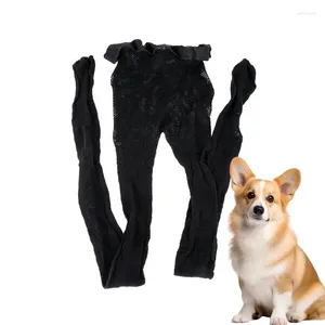 Meias pretas de vestuário de cachorro pet -tened calça de calcinha de traje de traje de casa de fã de traje de festa de festa respirável para