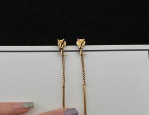 Fashion Tassel Earrings Designer Jewelry Stud Earring For Women Earings Hoop Gold Letter Y Pendant Studs Elegant Wedding Gift Box5700946