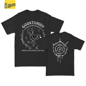 Herr t-shirts gås astarion bg3 män t skjortor baldurs gate 3 vintage tee shirt kort ärm rund krage t-shirt bomull 4xl 5xl 6xl kläder t240425