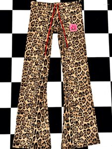 Women's Pants Y2K Print Piece Silk Set Lace Trim Boob Top 2000s Tops Vintage Harajuku Crop Sexy Club American Retro Party Tank