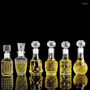 Storage Bottles 1 Pcs Small Empty Spirit Whisky Wine Bottle 50ml Mini Glass Alcohol Liquor With Screw Cap Whiskey Decanter