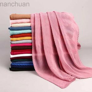 Hijabs 2024 NEW Flocked Bubble Cotton Scarf Hijabs For Muslim Women Soild Color Breathable Islamic Headscarf Arab Head Scarves d240425