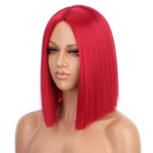 without collarbone point Cross bangs shoulder with border womens medium length center straight hair synthetic fiber wig headband European and Am