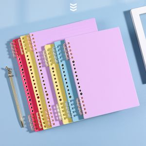 Spiral Notebook - A5 tjock plastbeslag 8mm college styrde i 4 färger, 80 ark/160 sidor tidskrifter för arbete, studie och anteckningar