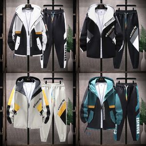 TrackSuits męski garnitur męski wiosenny płaszcz Męski płaszcz Trendy Insatile Loose Pants Zestaw ubrań przystojny 220930