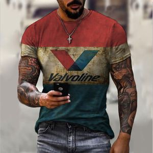 Camiseta masculina Castrol Print 3D T-shirts Tops Tees