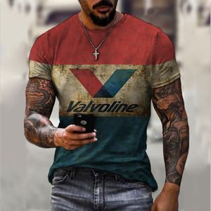 Herr t shirt castrol tryck 3d t-shirts toppar tees korta ärm streetwear överdimensionerad t shirt casual mens kläder