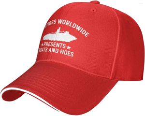 ボールキャップは、世界のボートと男の帽子の帽子をかぶっていますおかしい