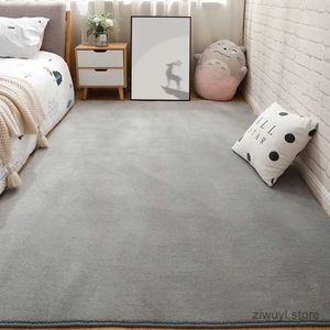 Tapetes carpete de cor sólida para decoração de casa, luxuoso sala de estar sofá tapetes infantil garoto de chão de chão de chão de chavênda