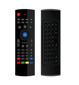 Atualizado MX3 Voice Air Mouse 24G Wireless Qwert Keyboard Controle remoto para Android Smart TV Box Tablet PC Game Xbox3678191