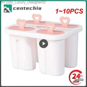 Ice Cream Tools 1-10 ice cream molds 4 mold sets tray reusable with Cavai kitchen stick Q240425