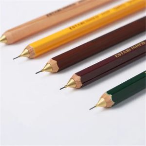 Japan Ohto Hexagon Wood Mechanical Bleistift 0,5 mm Blei APS-280E Japanische Schreibwaren Crayon Kawaii Pencil School Schüler 240417