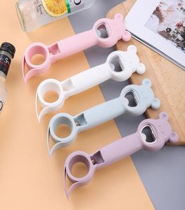 4 In 1 Multipurpose Bottle Opener Bear Shape Manual Lid Remover Beer Corkscrew Funny Can Jars Openers Kitchen Accessories8593456