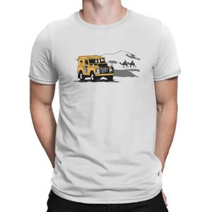 メンズTシャツ砂漠キャメルトロフィーTシャツグラフィッククルネックTシャツポリエステル短袖T240425