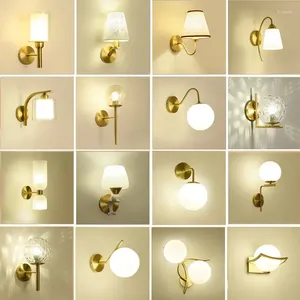 Wandlampe moderne helle goldene Ball Wohnzimmer Badezimmer LED Schlafzimmer Nacht