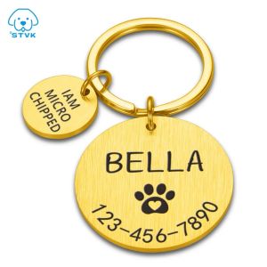 Tags Inciso Dog Piet ID tag Nome personalizzato Nome ID per animale domestico per gatto per gatto Cucciolo tag a ciondolo a pendente accessori per animali domestici