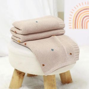 uppsättningar stickade baby filtar nyfödda nordiska barnkammare swaddle wrap kast filt bomull mjuk baby barnvagn spjälsäng filt sängkläder täcke