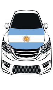 Arjantin Ulusal Bayrak Araç Kaputu Kapak 33x5ft 100polyesterEngine Elastik kumaşlar yıkanabilir Araba Bonnet Banner5106574