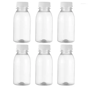 Water Bottles 6pcs Milk Small Juice Leakproof Portable Beverage Outdoor Drinking Jug Tea Cup Plastic Empty