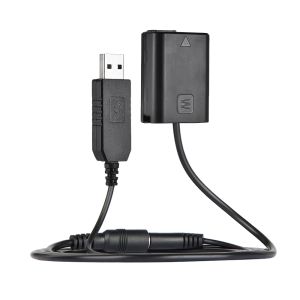 Studio Andoer NPFW50 Dummy Battery+DC Power Bank USB -Kabel für ACPW20 Sony Nex3/5/6/7 Serie A33 A37 A35 A55 A7R A7II A6000 A6300