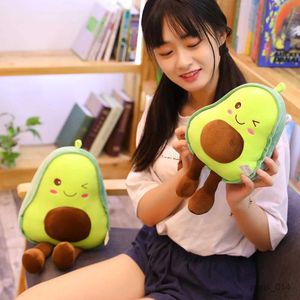 Animali di peluche imbottiti carini cuscini di avocado cuscinetto morbido peluche per bambini cuffio per bambini regalo di compleanno grande frutta bambola straccio bambola