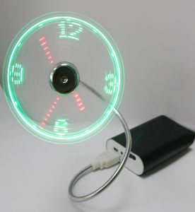 USB intelligent clock small fan LED luminous originality mini fan student office computer fangift7248787