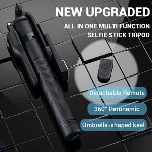 Gimbal Cool Dier 1750mm Katlanabilir Kablosuz Selfie Stick Tripod, Bluetooth Uzaktan Deklanşör Telefon Tutucu İPhone akıllı telefon için Monopod