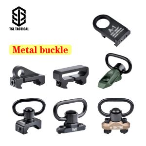 Tillbehör Taktisk AR15 Gun Rope Buckle Sling Buckle Mount Strap -knapp Si Länk Vinklad BCM QD Snabbfrisättning för Mlok Keymod Picatinny Rail