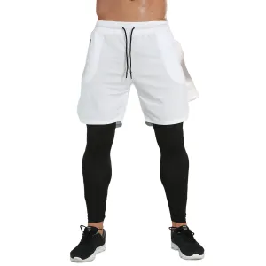 Pants Men's Fitness Clothes Sports Men quickdrying Clothes Pants Casual Sports Pants Fake Twopiece Pants
