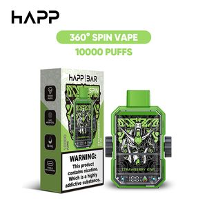 Оптовая фабрика 10000 Puffs 10K Вращающиеся одноразовые электронные сигареты Vape Pen Kit Rechargable Wape Electronic Cigarette Vape