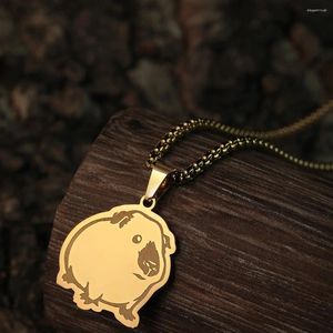 Pendant Necklaces Todorova Cute Himalayan Guinea Pig Necklace Stainless Steel Animal For Women Men Birthday Party Gift