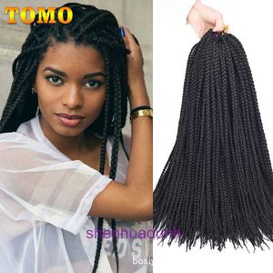 Wigs Women Human Hair Human Three Braid Synthetic Box Braids Hair Extensions 14 18 18 polegadas