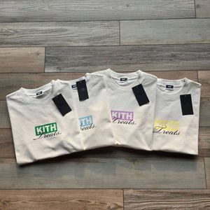 Kith T-shirt designer toppkvalitet lyx mode Europa och Amerika T-shirt Vitbox Sports Summer Uppfriskande t-shirt mångsidig märke Kort ärm Parstil