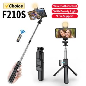 Gimbal selfie stick trådlöst stativstativ med lätt bluetooth fjärrutdragbar stativ för iPhone mobiltelefon tiktok live streaming