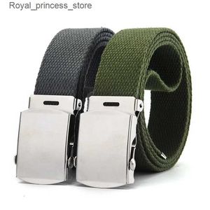 Belts New Fashion Unisex Military Tactical Belt Jeans Mens Casual Womens Belt Canvas 3.8cm Weaving Belt Ceinture Womens Q240425