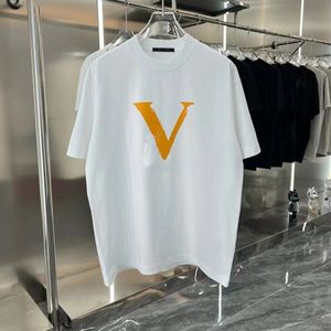 Brand Letter Designer tshirt Letter Laminated Print Short Sleeve High Street Loose Oversize Casual T-shirt 100% Cotton Tops for Men and Women tshirt Asian size