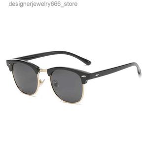 Solglasögon varma solglasögon för kvinnor populära varumärkesdesigner retro män sommar solglasögon q240425