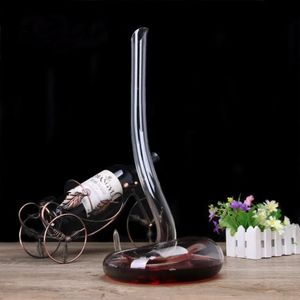 Neuestes Design künstlicher Blowing Manual Cold Cut Free Crystal Glass Snake Transparent Wine Decanter 240420