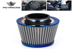 Burnt Blue 3quot 76mm Power Intake High Flow Cold Air Intake Filter Cleaner Racing Car Air Filter Universal PQYAIT274245749